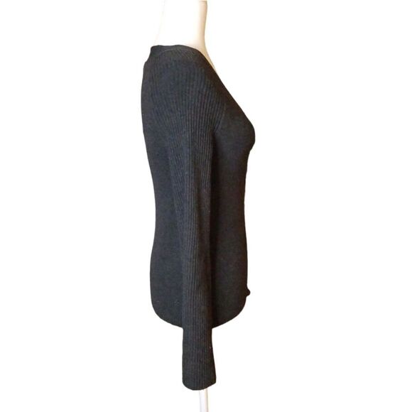 Moth by Anthropologie Henley Soft Black Knit Size XS - Picture 3 of 7